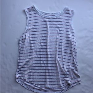 High neck striped tank